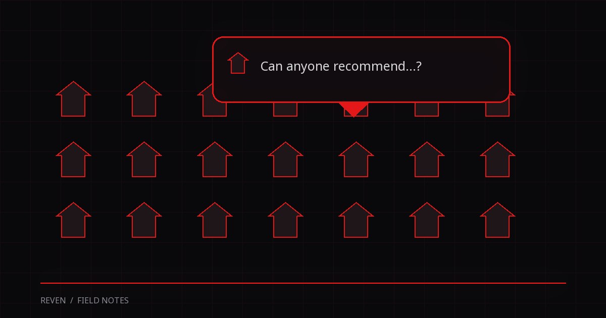 Neighborhood of houses with a recommendation bubble and house icon