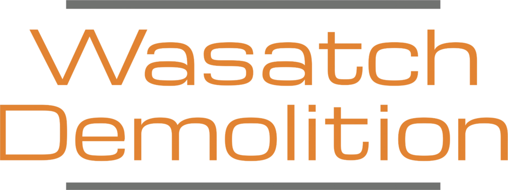 Old Wasatch Demolition logo: plain orange text